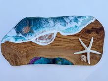 Load image into Gallery viewer, Olivewood Turtle Charcuterie Board with Tide Pool